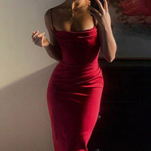 Load image into Gallery viewer, Women&#39;s Fashion Solid Color Sleeveless Sling Slim Fit Long Dresses
