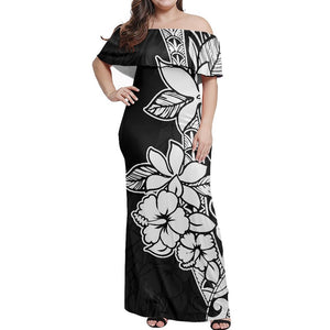 Plus Size 7XL Dress Off Shoulder Clothing Maxi Dresses Polynesian Samoa Designs Fashion Print Custom Women One Shoulder Dresses