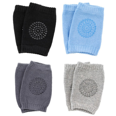 Summer Baby Knee Pads Socks Set Solid Color Anti Slip Socks Kneecap Kid Crawling Safety Floor Socks Knee Protector for Girls Boy
