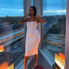 Load image into Gallery viewer, Women&#39;s Fashion Solid Color Sleeveless Sling Slim Fit Long Dresses