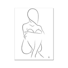 Load image into Gallery viewer, Line Girl Bathroom Wall Decor Canvas Painting Nordic Canvas Art Poster Get Naked Women Picture Fashion Prints Home Decor