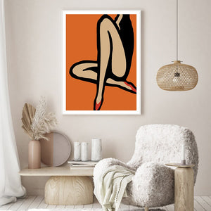 Abstract Colorful Woman Poster Line Art Print Modern Fashion Suit Canvas Painting Girl High Heels Wall Picture Living Room Decor