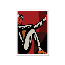 Load image into Gallery viewer, Abstract Colorful Woman Poster Line Art Print Modern Fashion Suit Canvas Painting Girl High Heels Wall Picture Living Room Decor