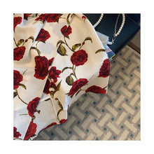 Load image into Gallery viewer, 2022 Summer Midi Dress Women Sexy Elegant Rose Floral Print Spaghetti Strap Beach Party Dresses French Fashion Vestidos