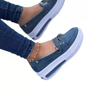 Spring Black Wedges Sneakers Platform Women Shoes Thick Bottom Fashion Zipper Non-slip Casual Korean Women's Vulcanized Shoes