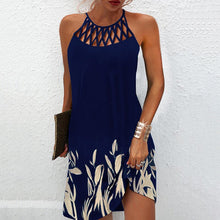 Load image into Gallery viewer, Sexy Dress Women Beach Mini Dress Fashion Dress Women Summer Sleeveless Hollow Elegant Boho Party Dress Print Vestido 2022