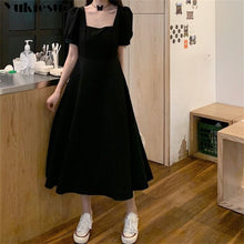 Load image into Gallery viewer, Elegant bodycon sexy Women&#39;s dress for women vintage chic black maxi short sleeve dresses woman robe femme ladies vestidos mujer