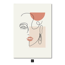 Load image into Gallery viewer, Line Woman Face Fashion Poster Canvas Art Print Modern Abstract Painting Minimalist Wall Picture for Living Room Home Decor