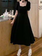 Load image into Gallery viewer, Elegant bodycon sexy Women&#39;s dress for women vintage chic black maxi short sleeve dresses woman robe femme ladies vestidos mujer