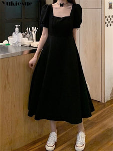 Elegant bodycon sexy Women's dress for women vintage chic black maxi short sleeve dresses woman robe femme ladies vestidos mujer