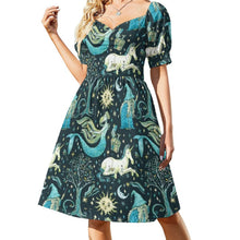 Load image into Gallery viewer, Unicorns In Space Dress Cartoon Ombre Unicorn Pretty Dresses Street Fashion Casual Dress Summer V Neck Pattern Oversize Vestido 1
