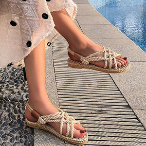Sandals Woman Shoes Braided Rope with Traditional Casual Style and Simple Creativity Fashion Sandals Women Summer Shoes