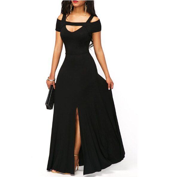 Banquet evening dress 2022 new elegant long one-shoulder fishtail host dress long skirt plus size