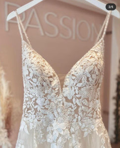 2022 Wedding Dress For Women Sleeveless Spaghetti Strap Bridal Gowns A-line Sweep Train Civil Robe De Mariee Charming Brides Pa