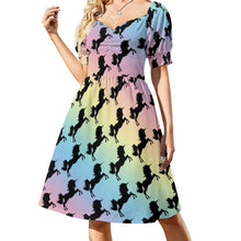 Load image into Gallery viewer, Unicorns In Space Dress Cartoon Ombre Unicorn Pretty Dresses Street Fashion Casual Dress Summer V Neck Pattern Oversize Vestido 1