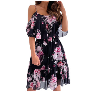 Plus Size Dresses For Women 2022 One-line Neck Tube Top Short Sleeve Off Shoulder Casual Dress Vestidos Elegantes Para Mujer