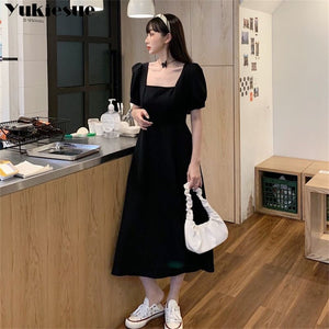 Elegant bodycon sexy Women's dress for women vintage chic black maxi short sleeve dresses woman robe femme ladies vestidos mujer