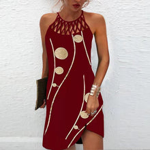 Load image into Gallery viewer, Sexy Dress Women Beach Mini Dress Fashion Dress Women Summer Sleeveless Hollow Elegant Boho Party Dress Print Vestido 2022