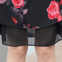Load image into Gallery viewer, Fashion Printed Chiffon Dresses for Women 2022 Summer Floral Print Short Sleeve Everyday Dresses Casual Loose Middle-aged Woman