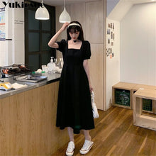 Load image into Gallery viewer, Elegant bodycon sexy Women&#39;s dress for women vintage chic black maxi short sleeve dresses woman robe femme ladies vestidos mujer