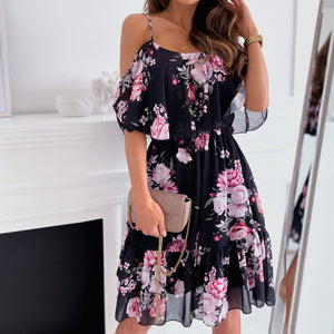 Plus Size Dresses For Women 2022 One-line Neck Tube Top Short Sleeve Off Shoulder Casual Dress Vestidos Elegantes Para Mujer