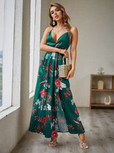 Load image into Gallery viewer, Summer New Suspender Style Fashion Elegant Sexy Long Skirt Women&#39;s Dress Commuting Fashion Pastoral Print Temperament Dress