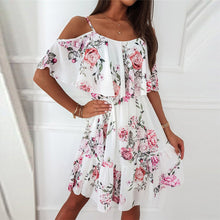 Load image into Gallery viewer, Plus Size Dresses For Women 2022 One-line Neck Tube Top Short Sleeve Off Shoulder Casual Dress Vestidos Elegantes Para Mujer