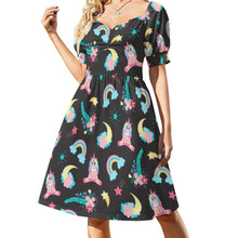Load image into Gallery viewer, Unicorns In Space Dress Cartoon Ombre Unicorn Pretty Dresses Street Fashion Casual Dress Summer V Neck Pattern Oversize Vestido 1
