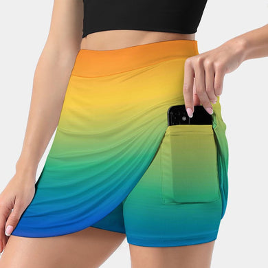 Flag Gradient Skirts Woman Fashion 2022 Pant Skirt Mini Skirts Office Short Skirt Pride Q Qia Qi Rainbow Gradient Gradients