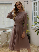 Load image into Gallery viewer, 2022 Summer New Fashion Elegant Women&#39;s Dress Solid Color Pleated Thin Medium Length  Office Lady A-LINE Dresses for Women
