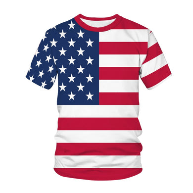 USA Flag T Shirt Men T-shirts Women Fashion Oversized Tshirts Children Boys Girls Tops Tees American Flag Print 3D Kids Camiseta 1 2