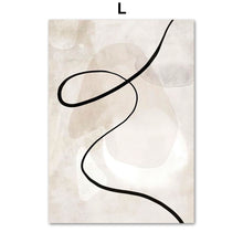 Load image into Gallery viewer, Fashion Abstract Lines Curve Woman Wall Art Canvas Painting Geometry Nordic Posters And Print Wall Pictures Living Room Decor 1