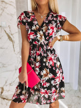 Load image into Gallery viewer, Floral Printing Women Summer for 2022 Clothing Short Sleeve Party Dress Holiday Fashion Sweet Ladies Dress Streetwear Vestidos