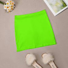 Load image into Gallery viewer, Super Bright Fluorescent Green Neon Korean Fashion Skirt Summer Skirts For Women Light Proof Trouser Skirt Neon Green Bright