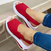 Load image into Gallery viewer, Women Sandals 2022 Heels Sandals Peep Top Summer Shoes Women Platform Sandals Soft Wedges Shoes Sandalias Mujer Casual Footwear