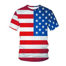 Load image into Gallery viewer, USA Flag T Shirt Men T-shirts Women Fashion Oversized Tshirts Children Boys Girls Tops Tees American Flag Print 3D Kids Camiseta 1 2