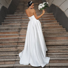 Load image into Gallery viewer, Princess  Vestido De Novia Satin Sweetheart Wedding Dress For Women Elegant With Deteable Train Bridal Gowns White Robe De Marie