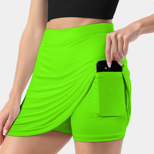 Super Bright Fluorescent Green Neon Korean Fashion Skirt Summer Skirts For Women Light Proof Trouser Skirt Neon Green Bright