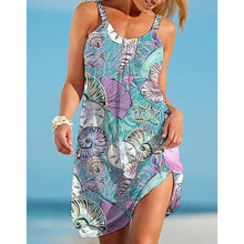 Load image into Gallery viewer, Sea Octopus Print Beach Dress Midi Women Fashion Sexy Dress Bohemian Strap Sleeveles Party Dresses Hem Evening Beach Sundress 1