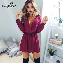 Load image into Gallery viewer, Spaghetti Strap V-neck Sexy Jumpsuit New 2018 Summer Jumpsuit Body for Women Body Feminino Short Women Clothing Women  Jumpsuit