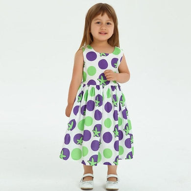 Summer Baby Girls Printed Belt Sleeveless Princess