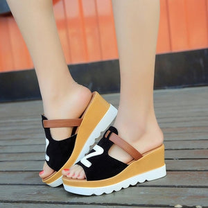 Summer Fashion Gladiator Casual Solid Color Wedges