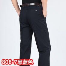 Load image into Gallery viewer, Summer style thin men&#39;s casual pants high waist cotton men loose straight long suits pants middle-aged Business leisure trousers