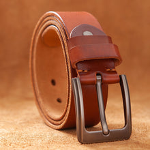 Load image into Gallery viewer, Top Leather Cowhide Belt Fashion Genuine Leather Men Belt Alloy Buckle