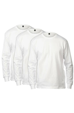 Basic Long Sleeve Tee 3 Pack (White)