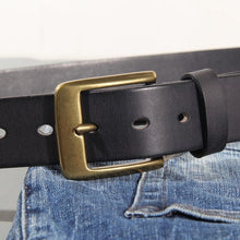 Load image into Gallery viewer, Vintage Luxury Handmade Leather Copper Buckle Man&#39;s Belt Cinturon