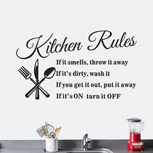 Load image into Gallery viewer, Wall Sticker Kitchen Rules Restaurant Wall Sticker