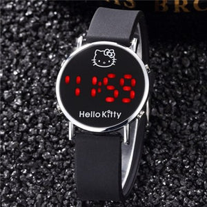Watch For Boys Girls New Stylish Hello Kitty Watches LED Digital Saats Silicone Watchband Quartz Clock relogio infantil