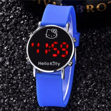 Load image into Gallery viewer, Watch For Boys Girls New Stylish Hello Kitty Watches LED Digital Saats Silicone Watchband Quartz Clock relogio infantil