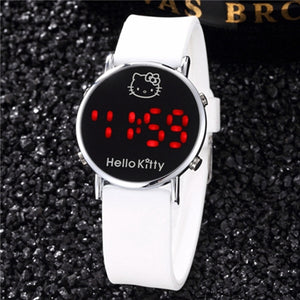 Watch For Boys Girls New Stylish Hello Kitty Watches LED Digital Saats Silicone Watchband Quartz Clock relogio infantil